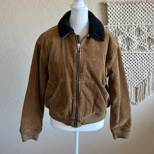 BDG Urban Outfitters Brown Corduroy With Sherpa Collar Jacket (M)